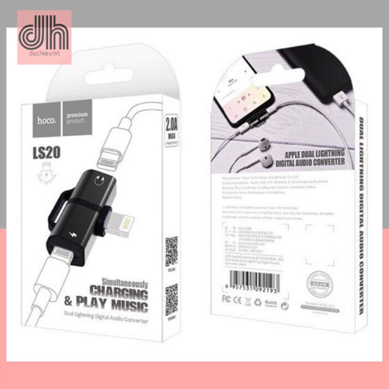 jack cáp chuyển đổi 1 ra 2 cổng cho IPhoco ls20 -