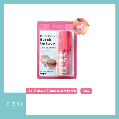 Tẩy Tế Bào Chết Môi Dạng Sủi Bọt Bubi Bubi Lip bản mới