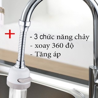 ĐẦU VÒI NỐI RỬA BÁT TĂNG ÁP XOAY 360 ĐỘ - KÈM DÂY
