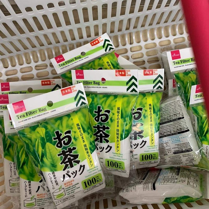 Combo 2 túi lọc trà và cà phê Daiso Nhật Bản gói 100 túi