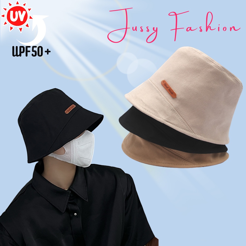 Mũ Bucket Unisex Vành Cụp Xéo Cá Tính Jussy Official Kiểu Nón Tai Bèo Vải Cotton Phong Cách Hàn Quốc Thời Trang Thu Đông