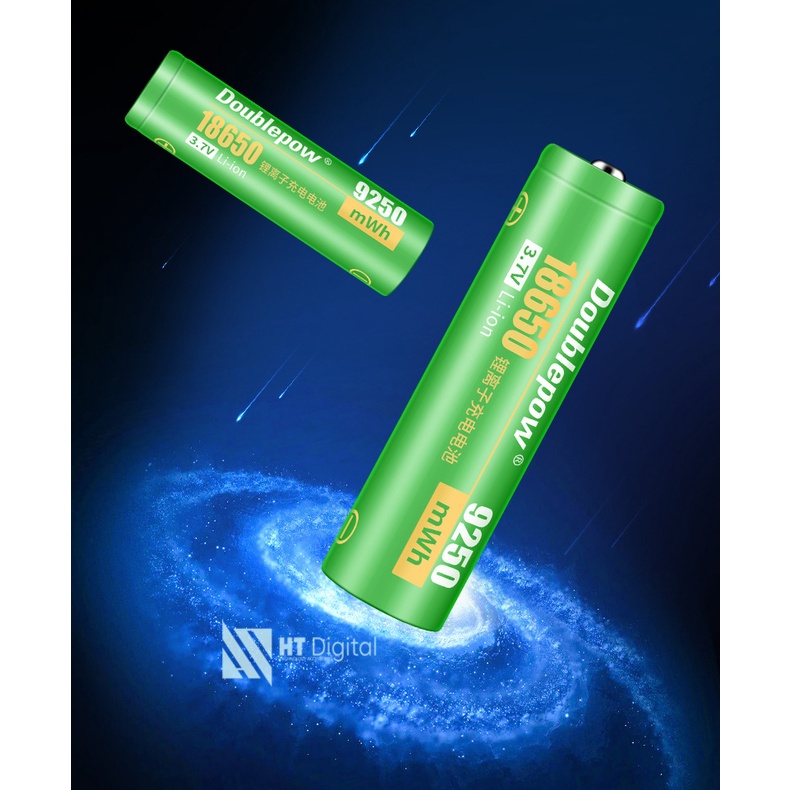 Pin sạc Doublepow 18650 3.7V 9250mWh dùng cho pin xe điện, máy khoan, nguồn dự phòng, thiế bị y tế