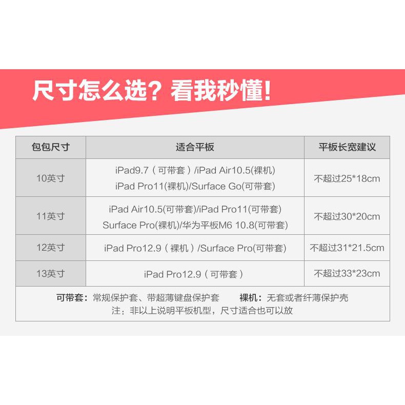 HUAWEI Túi Đựng Bảo Vệ Ipad Air9.7 Pro 10.5 11 10 Inch Kèm Phụ Kiện