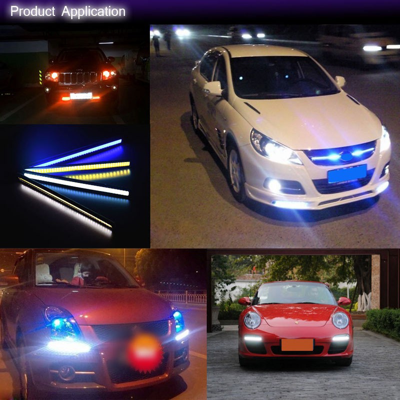 Đèn LED COB màu xanh dương siêu sáng , chống thấm nước cho xe hơi