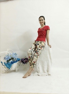 Bộ quần lụa áo cotton siêu đẹp