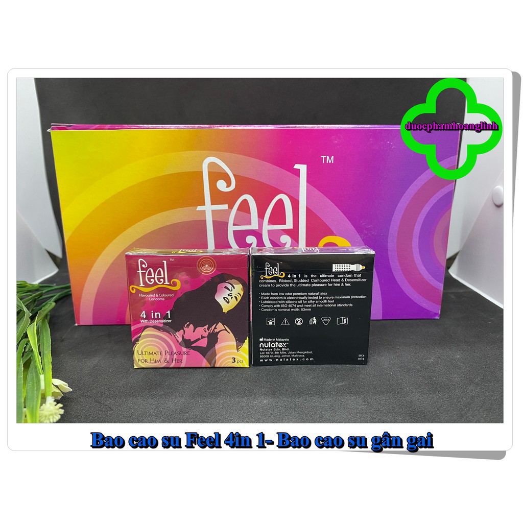 Bao Cao Su feel 4 IN 1 - Bi Gai - Kéo Dài Thời Gian Quan Hệ - Chính Hãng Malaysia