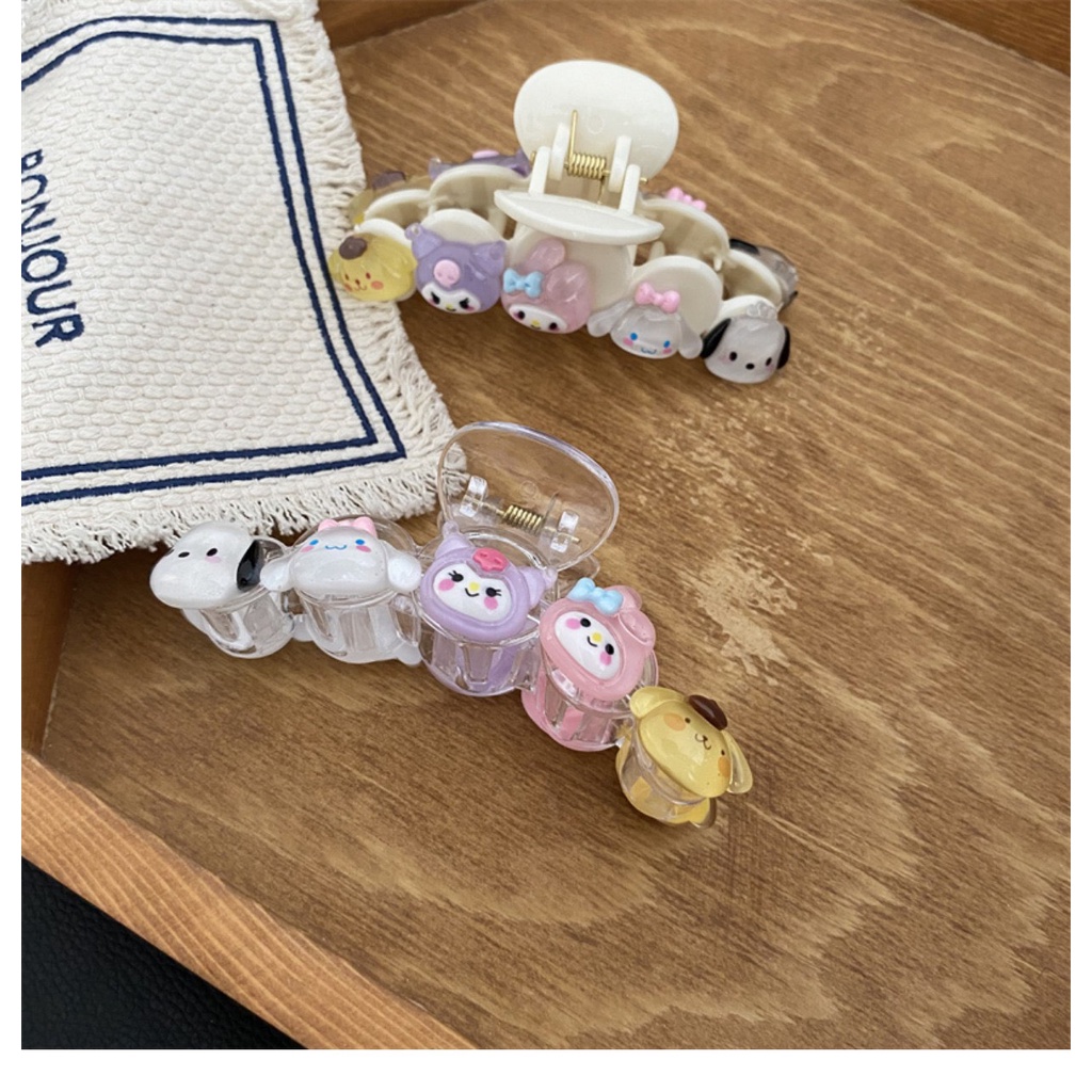 Kẹp tóc càng cua gắn charm hoạt hình Sanrio dễ thương