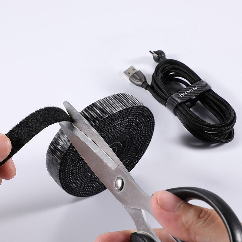 Dây Velcro  dùng cố định cáp Baseus Rainbow Circle Velcro Straps ( Reusable Cable Tie Fastening Tape Wire OrgaN