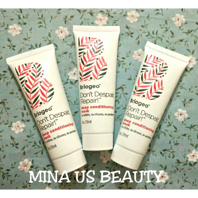 (30/59/236ml) Briogeo Don't Despair, Repair! Kem ủ tóc chuyên phục hồi tóc xơ, hư tổn