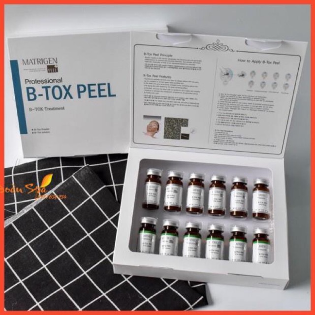 Bộ thay da sinh học B-Tox Peel bằng tảo Silic (bộ 2 màu 6 cặp tảo )