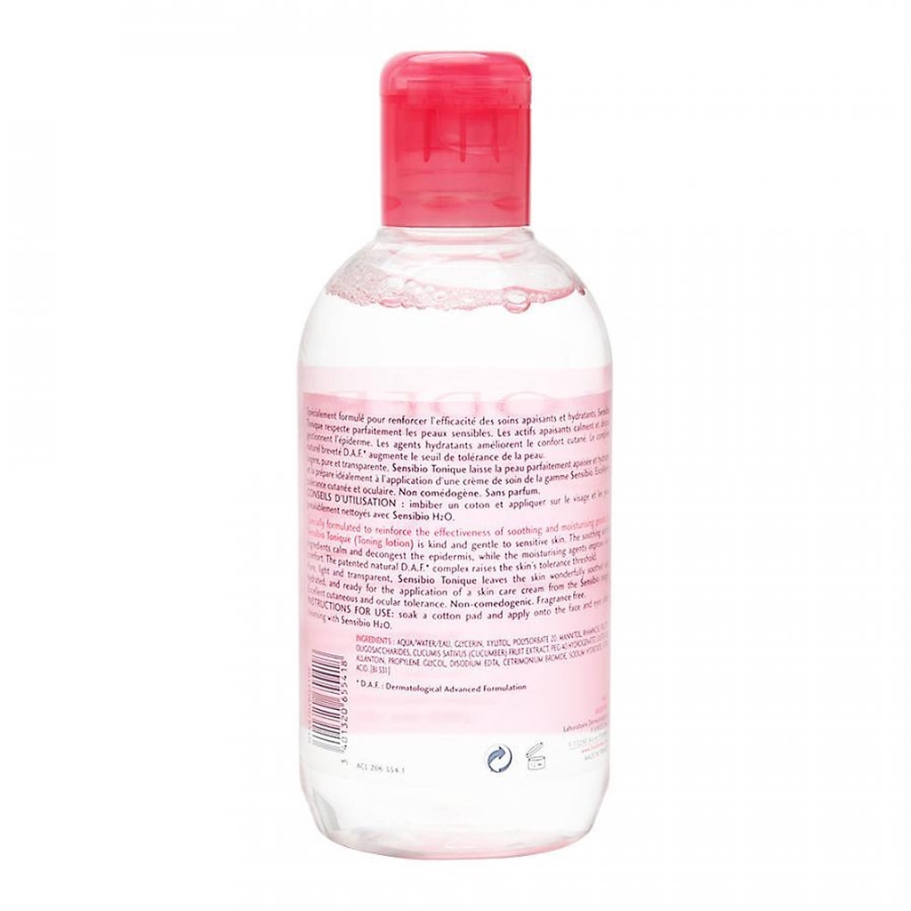 Nước hoa hồng dưỡng ẩm dành cho da nhạy cảm BIODERMA Sensibio Tonique 100ml - 250ml