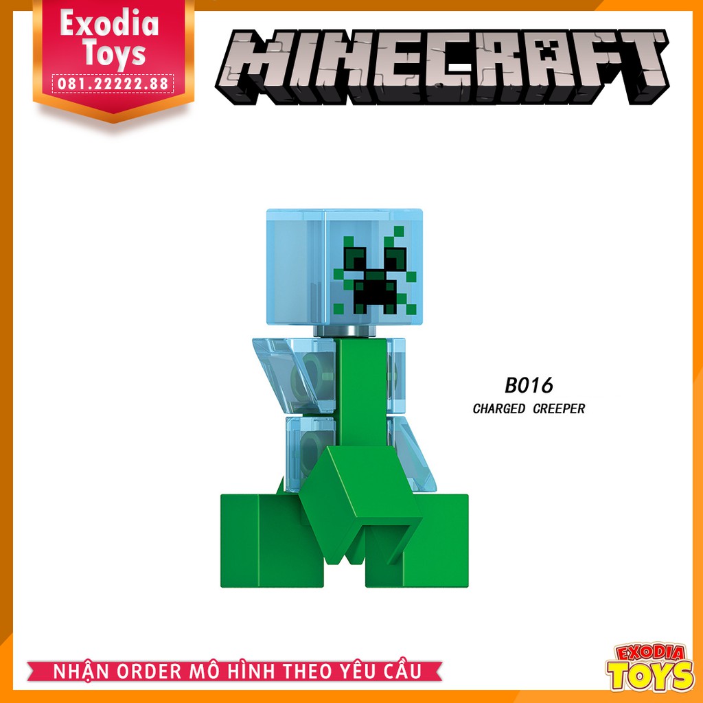 Xếp hình Minifigure nhân vật trò chơi Minecraft - Đồ Chơi Lắp Ghép Sáng Tạo - LELE 009 016