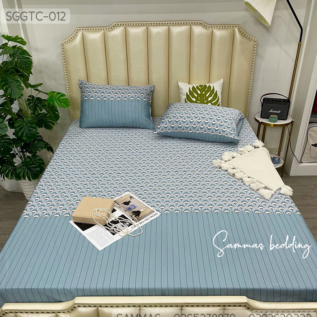 Bộ Chăn Ga Gối Lụa Tencel Nhật 3 món Ga Trải Giường Lụa Cao Cấp Mát Mịn M2 - M6 - M8 - 2M2
