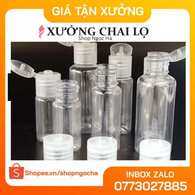 Chai Chiết Mĩ Phẩm ❤ GIÁ TỐT NHẤT ❤ [10ml,20ml,30ml] Chai lọ nhựa pet nắp bật chiết mỹ phẩm , phụ kiện du lịch