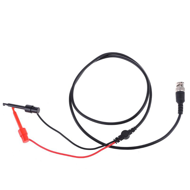 ESP 1.1M 3.61ft BNC Oscilloscope Test Probe Dual Hook Clip Male Plug Cable Lead Wire Connector