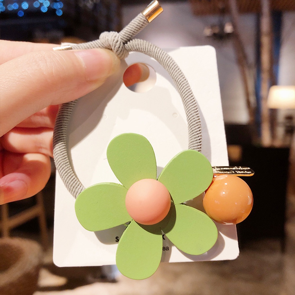 Dây Buộc Tóc Đính Hoa Xinh Xắn Cho Nữ