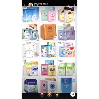 sét 500 miếng mặt nạ IMAGES Nội địa Trung các loại không chọn mẫu