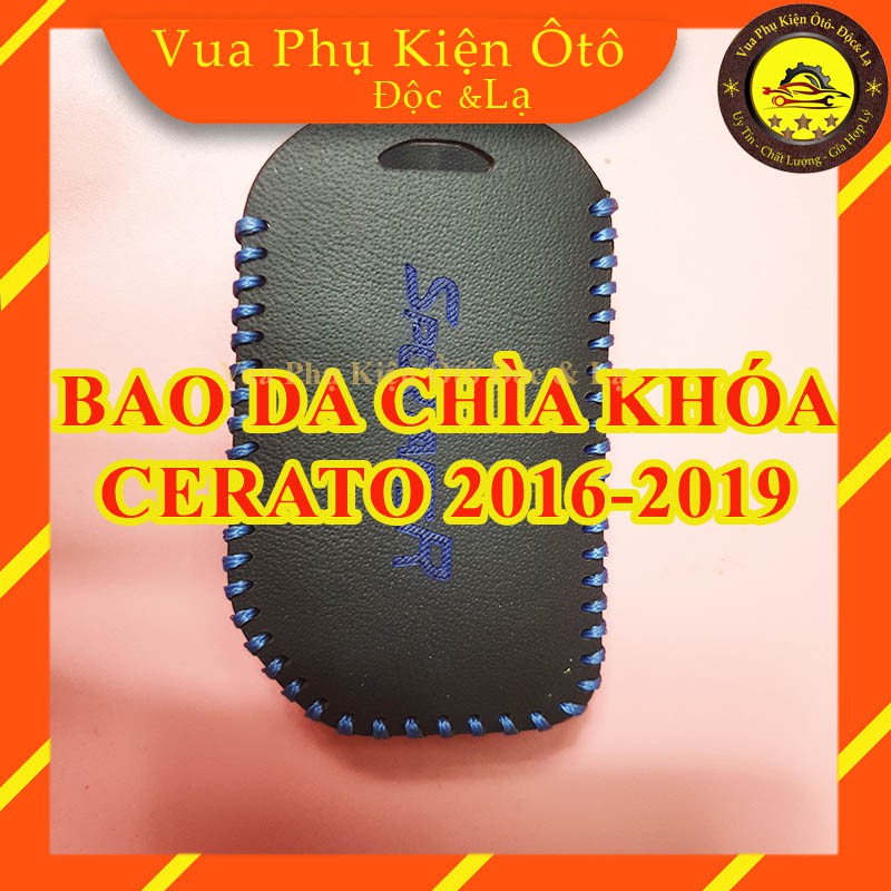 Bao da chìa khóa Cerato 2019- Tặng móc chìa khóa+ Dây đeo+Thẻ SĐT