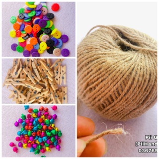 DÂY THỪNG, CHUÔNG (nhỏ), KẸP GỖ (mini), NÚT ÁO