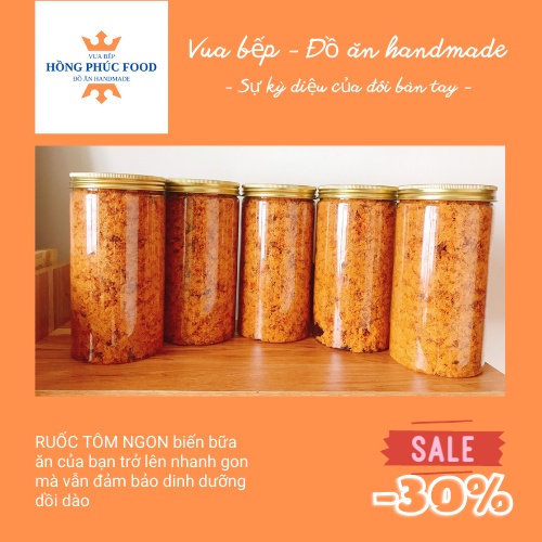 Ruốc tôm thịt Vân Đồn Quảng Ninh Handmade thượng hạng Hồng Phúc (500g) | BigBuy360 - bigbuy360.vn