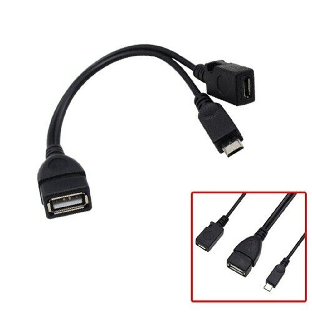 Cáp Chuyển Đổi Otg Micro Usb Chữ Y 20cm 2 Trong 1 Siêu Bền Nhiều Màu Sắc