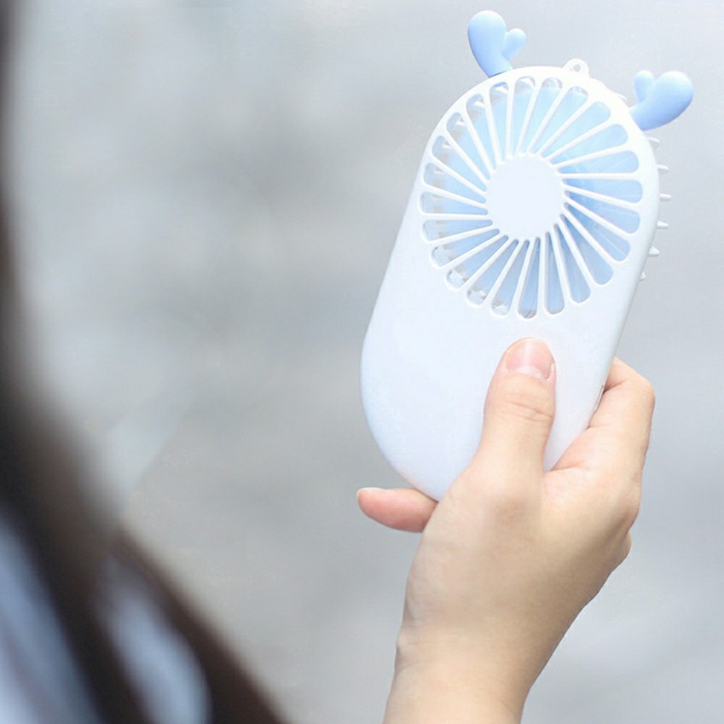 Quạt Tích Điện Mini Cầm Tay 3 Chế Độ Gió