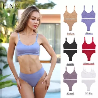 Set đồ lót FINETOO vải cotton thiết kế thoáng khí thời trang dành cho nữ | BigBuy360 - bigbuy360.vn