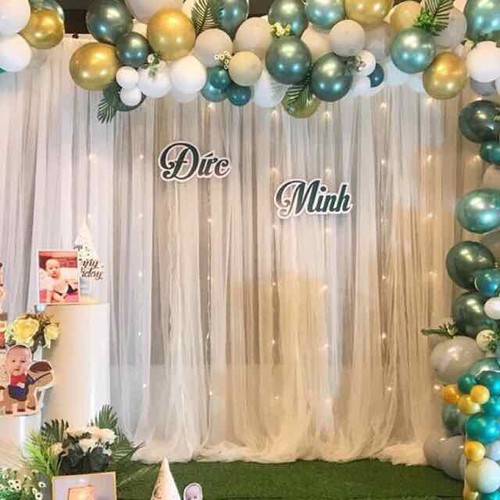 Màn Vải Voan Đã May Sẳn + Dây Treo.Cao (1m6x2m,1m6x3m) Trang Trí BackGround Sinh Nhật