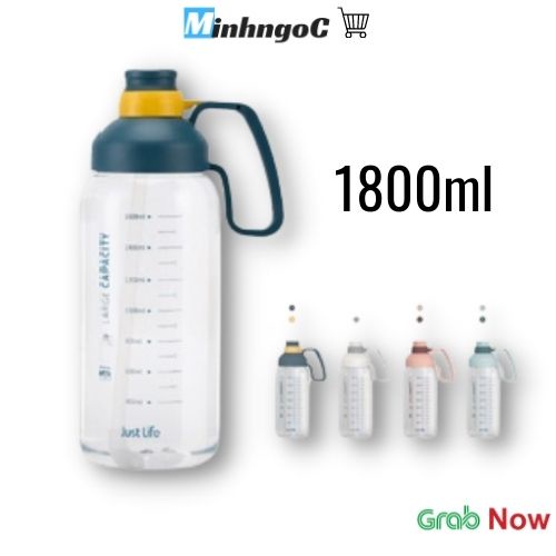 Bình đựng nước tập gym / Bình đựng nước văn phòng 1800ml chịu nhiệt tốt  - Siêu Thị Minh Ngọc