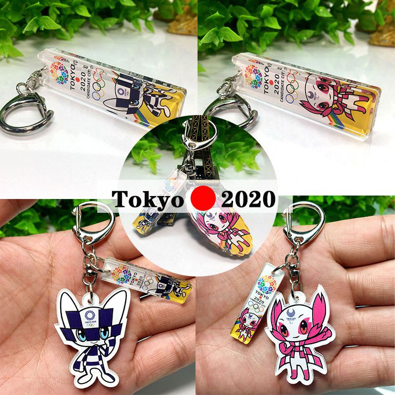 2020 Tokyo Olympics Keychain Souvenir Miraitowa Someity Keyring Acrylic Pendant