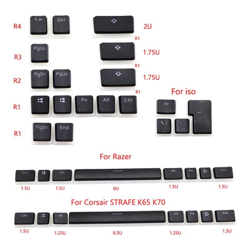 Bộ Keycap Pudding v2 PBT 143 phím ( Xuyên LED,Double Shot )