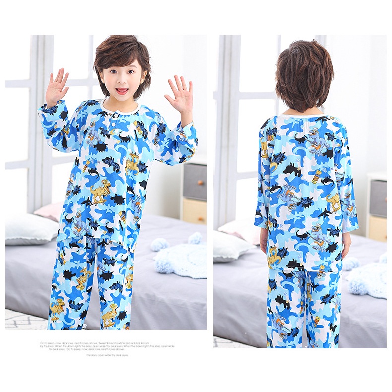 Bộ đồ ngủ vải cotton tay lửng dễ thương cho bé gái