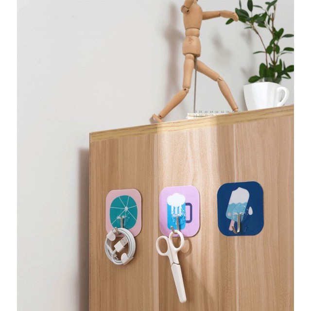 COMBO 5 chiếc Móc Dán Tường 3D Siêu Dính Siêu Chịu Lực In Hình 88072 SHOP KHO TỔNG88
