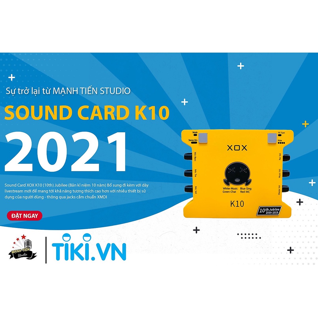 Combo thu âm, livestream Micro Max 87-Pro-II 2022, Sound card XOX K10 Jubilee - Kèm full phụ kiện nguồn 48v tai nghe