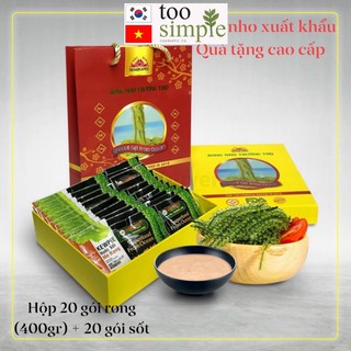Rong Nho Trường thọ cao cấp Xuất khẩu( Hộp 400gr 20 gói + tặng 20 gói sốt mè rang)