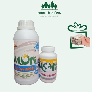 Tẩy quần áo màu MORI, combo thuốc tẩy trắng quần áo cực hiệu quả