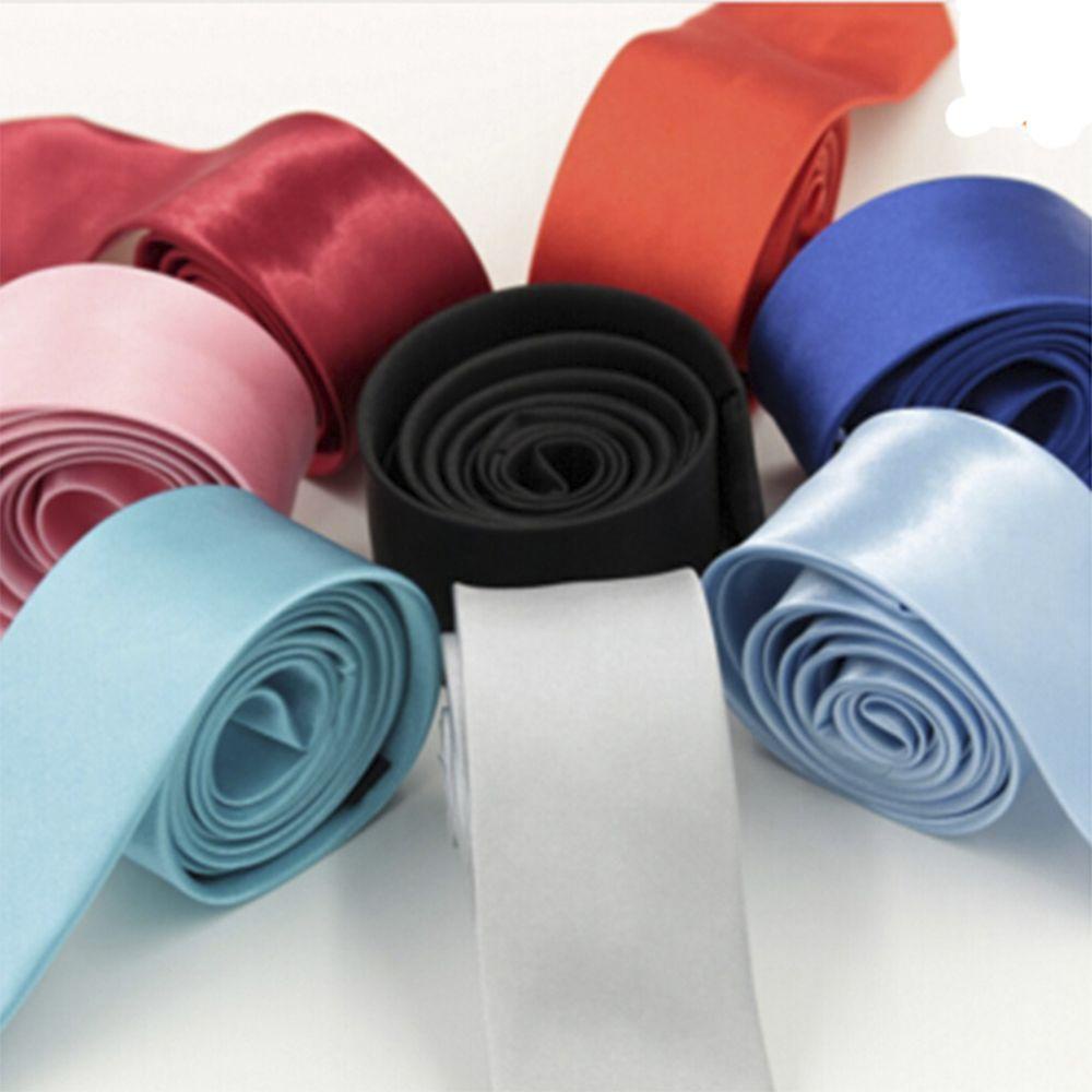 Anemone Cà Vạt Bản Hẹp Màu Trơn Phong Cách Cổ Điển Thời Trang Dự Tiệc