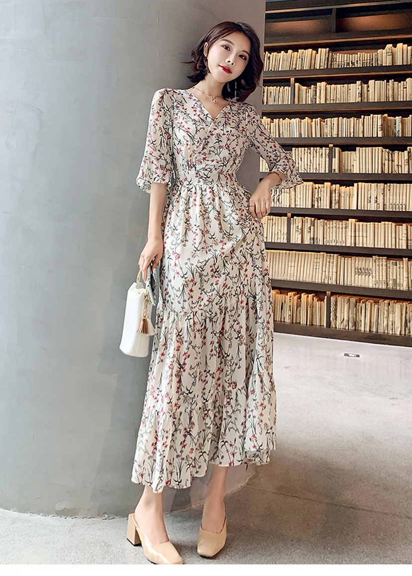 2021 NEW ARRIVAL ready stock french style dress Floral skirt women fashion clothes