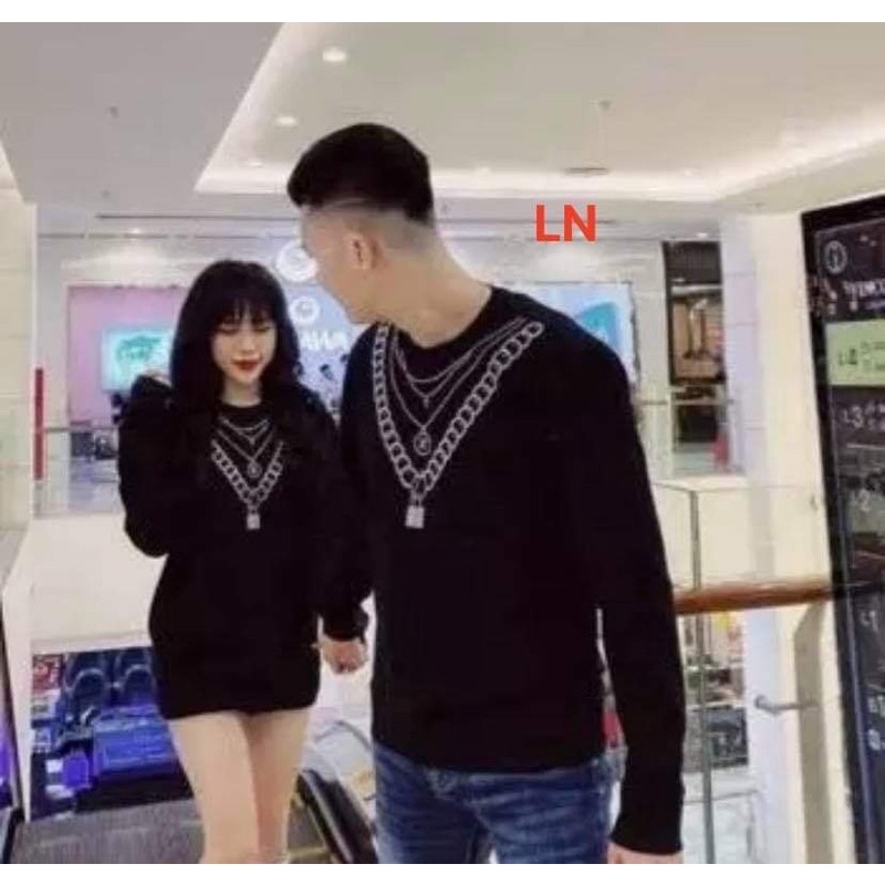 Áo vòng cổ xích khoá tráng gương bo gấu DA6