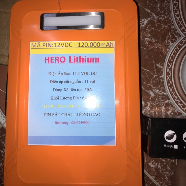 Pin lithium 60Ah đủ dung lượng