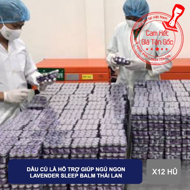 Lốc 12 hủ Dầu cù là giúp ngủ ngon Lavender Sleep Balm 15g
