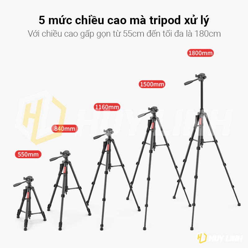 Chân Tripod đa năng Ulanzi U-SELECT VT01 Cho Điện Thoại/Máy ảnh Mirroless, DSLR quay Topshot