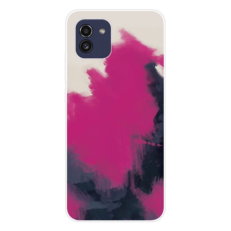 Ốp lưng dẻo silicon mềm Samsung Galaxy A03 họa tiết màu sơn loang bắt mắt