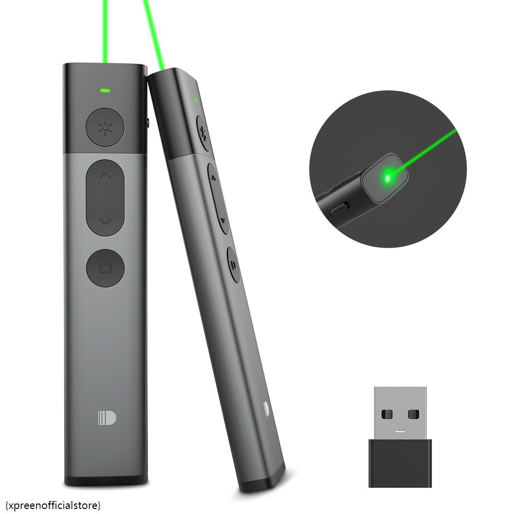 Doosl Presentation Remote Wireless Presenter Green Laser Pointer PPT Clicker