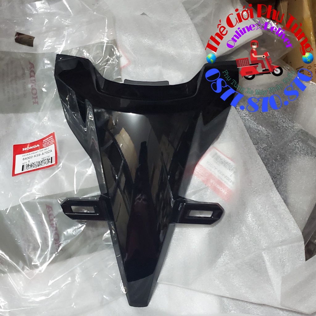 Mặt nạ nhỏ Vario 2018 có pát biển số Zin Honda nhập khẩu Indonesia - 64302-K59-A70ZA