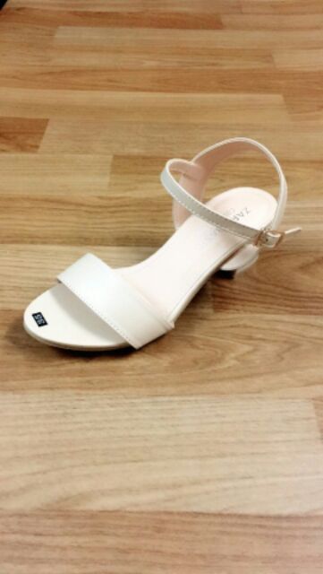 Giày sandal gót vuông da mềm cao 5p