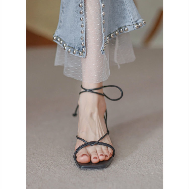 Xăng đan Nữ Đế Bệt Cột Dây Mùa Hè Phong Cách La Mã Size 35-39 Có 2 Kiểu