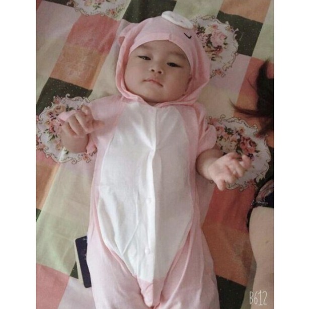 Bodysuit hình thú cho trẻ sơ sinh hình Heo hồng BABYWANT