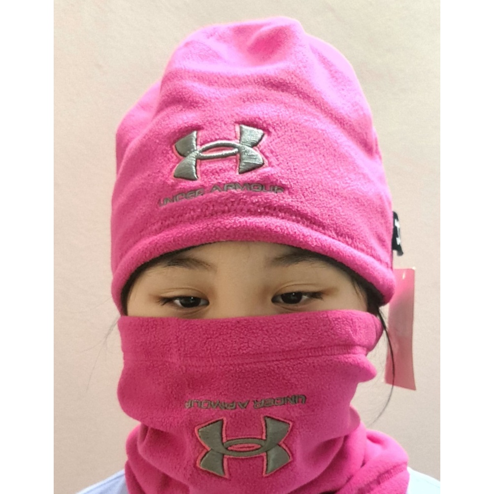 Mũ nỉ len khăn ống rút dây giữ nhiệt under armour