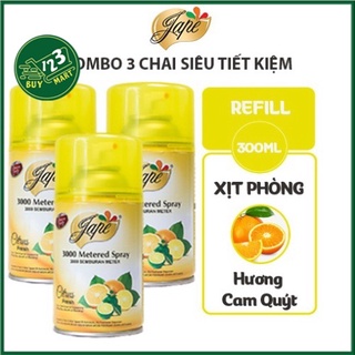 Combo 03 nước hoa xịt phòng hương tự nhiên jape thơm mát dịu nhẹ - bình refill - 300ml s1